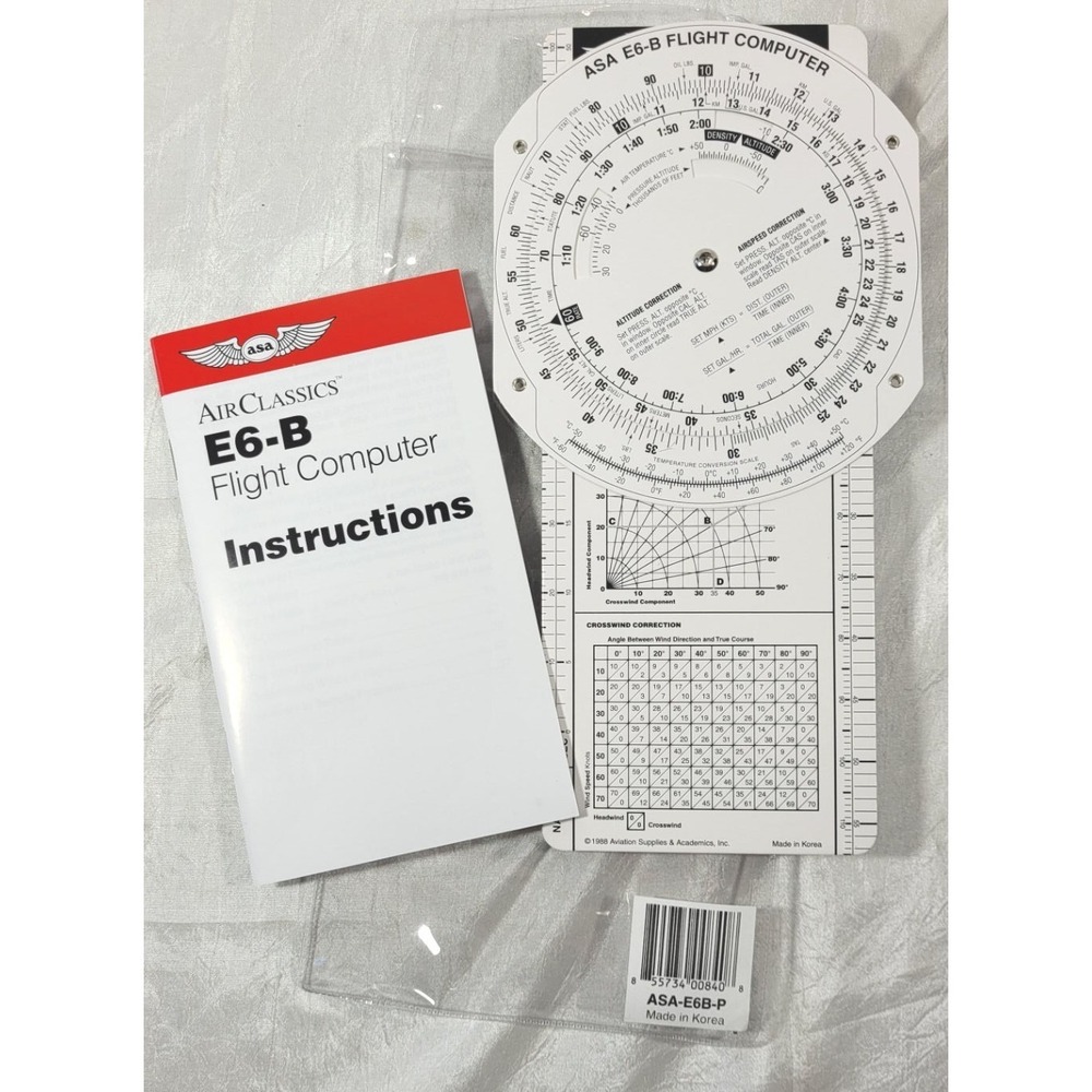 ASA Air Classics E6-B Paper Flight Computer - Student Pilot Navigation Tool‎